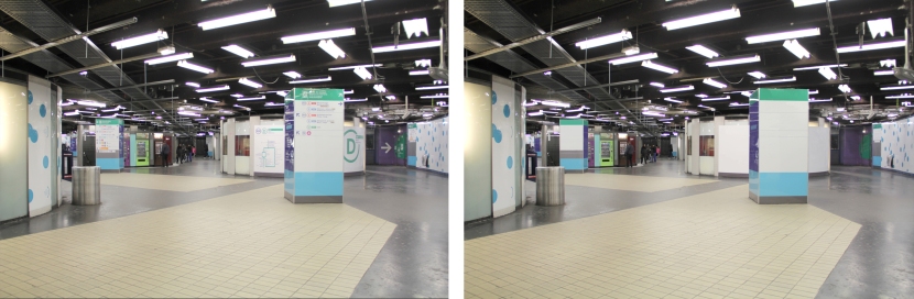 couloirs du métro, station de Châtelet, Paris